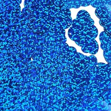 Royal Blue Glitter Hologram Cloud 1.5" Couture Sequin Paillettes. Made in USA