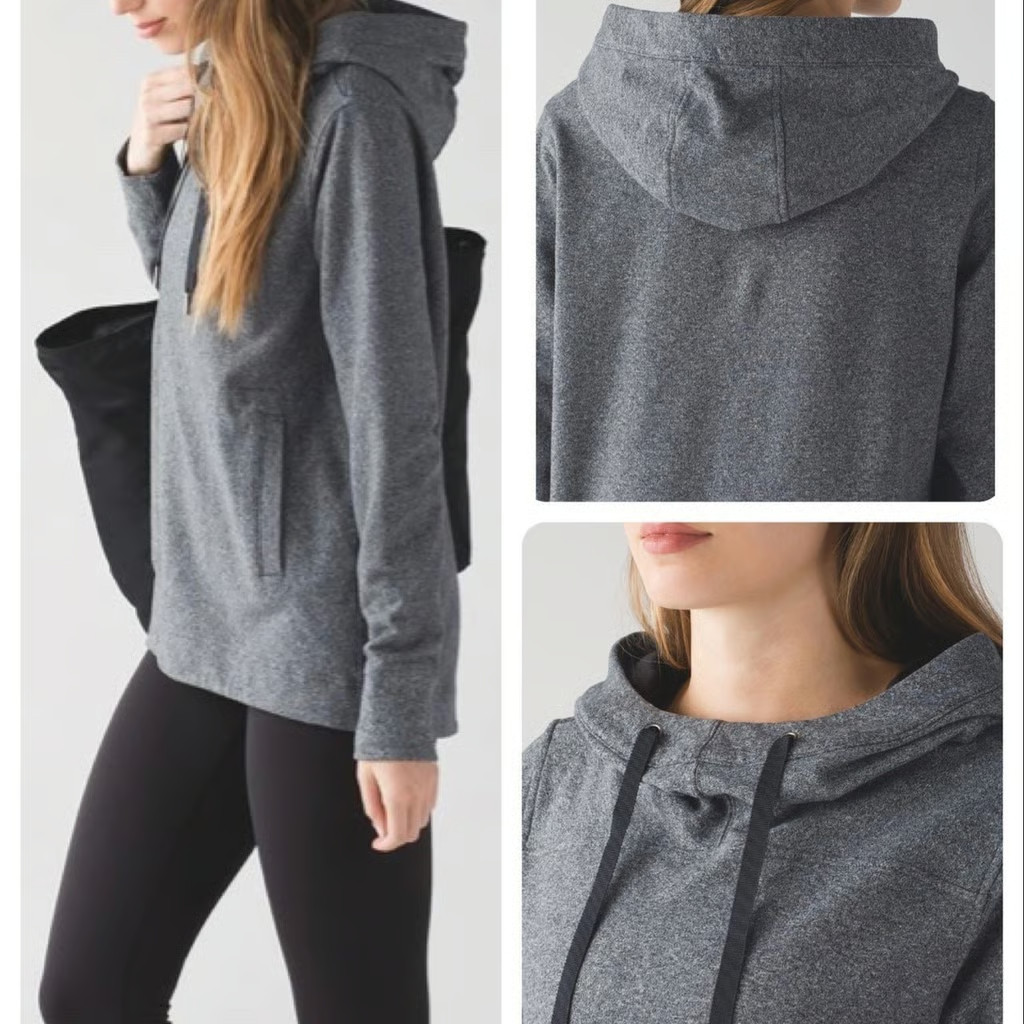 Lululemon Split Pullover Hooded Heathered Speckle… - image 14