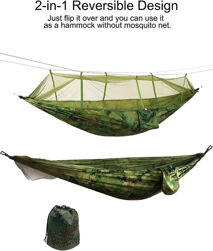 Portable Double 2 Person Camping Hammock Tent with Mosquito Net / Rain Fly Tarp - Picture 28 of 34