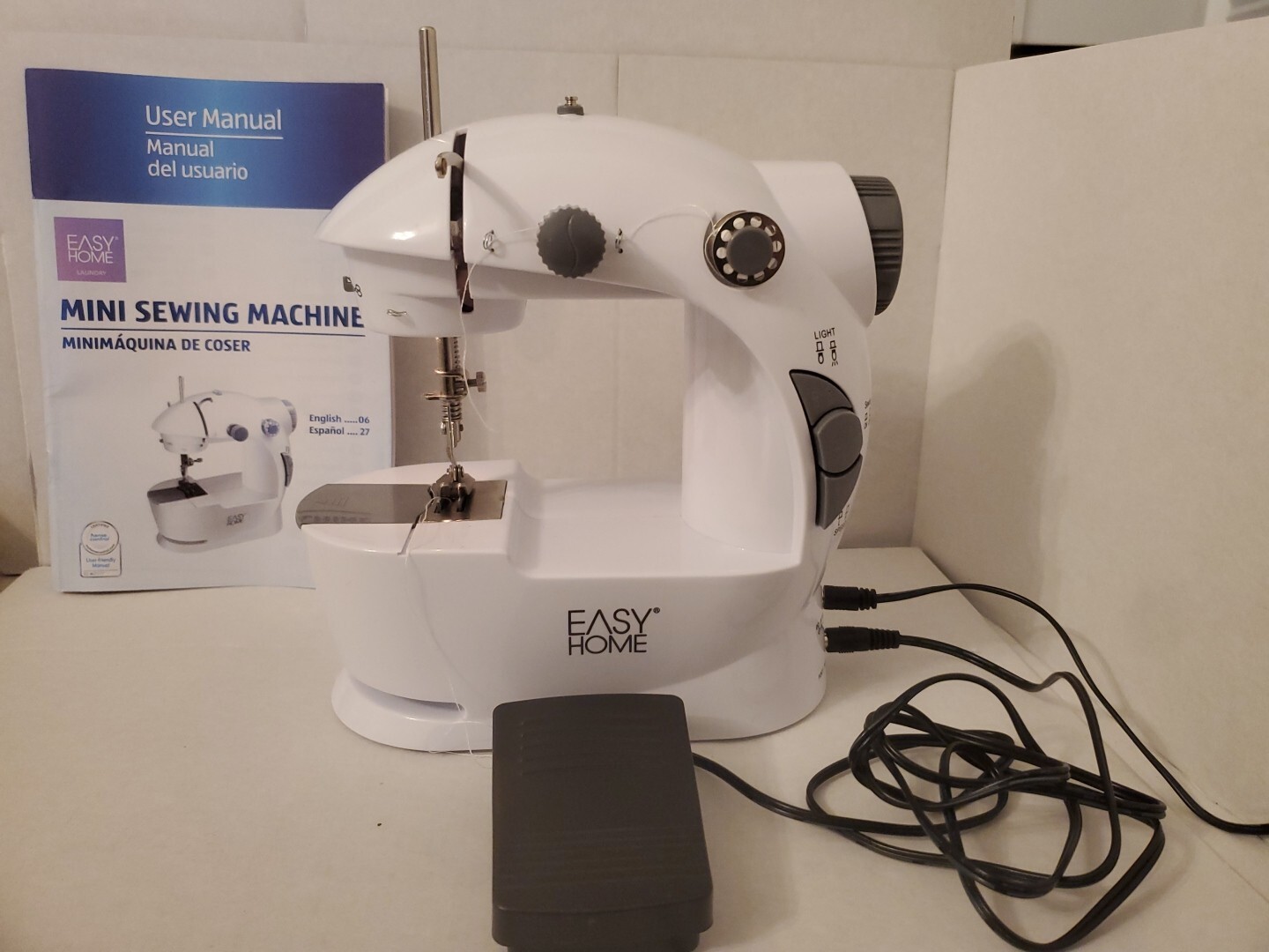 Easy Home Mini Sewing Machine Portable Foot Pedal AC or Battery