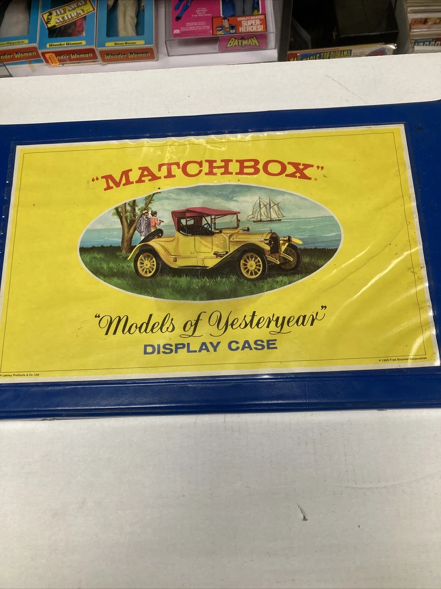 Matchbox models of store yesteryear display case
