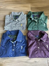 Lot Of 4 Ladies Women WILLIAM MURRAY GOLF POLO SHIRT S SMALL