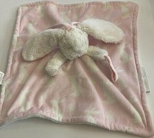 Blankets  Beyond Plush Pink White Bunny Print Baby Security Nunu Lovey Loop