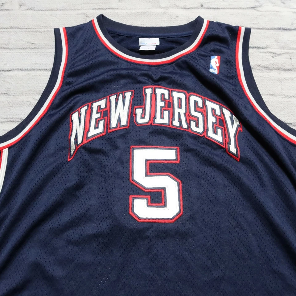 Camiseta de baloncesto vintage de Nueva Jersey Jason Kidd auténtica cosida Brooklyn 1121 Foto 2 de 4
