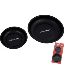 Neilsen 2pc Magnetic Round Dish Tray Holder Storage Screws Nuts Bolts Set 4" 6"