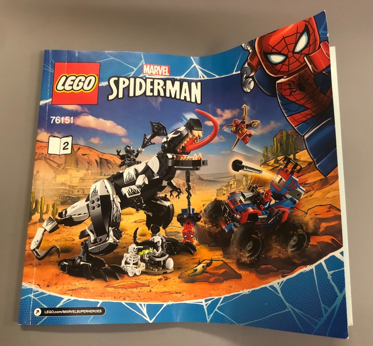 Lego 76151 Lego Marvel Venomsaurus 76115 Spider Mech Venom Box