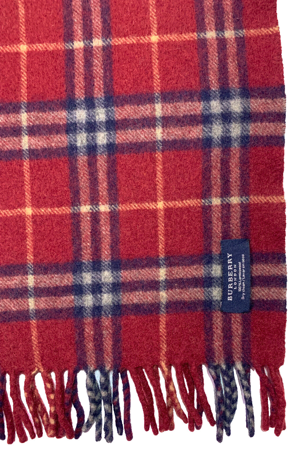 Burberry Vintage  Red Classic House/Nova Check Lambs Wool image 5