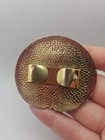 ILIS Cloisonne Scarf Clip Gold Tone Black Enamel Flowers — photo 2