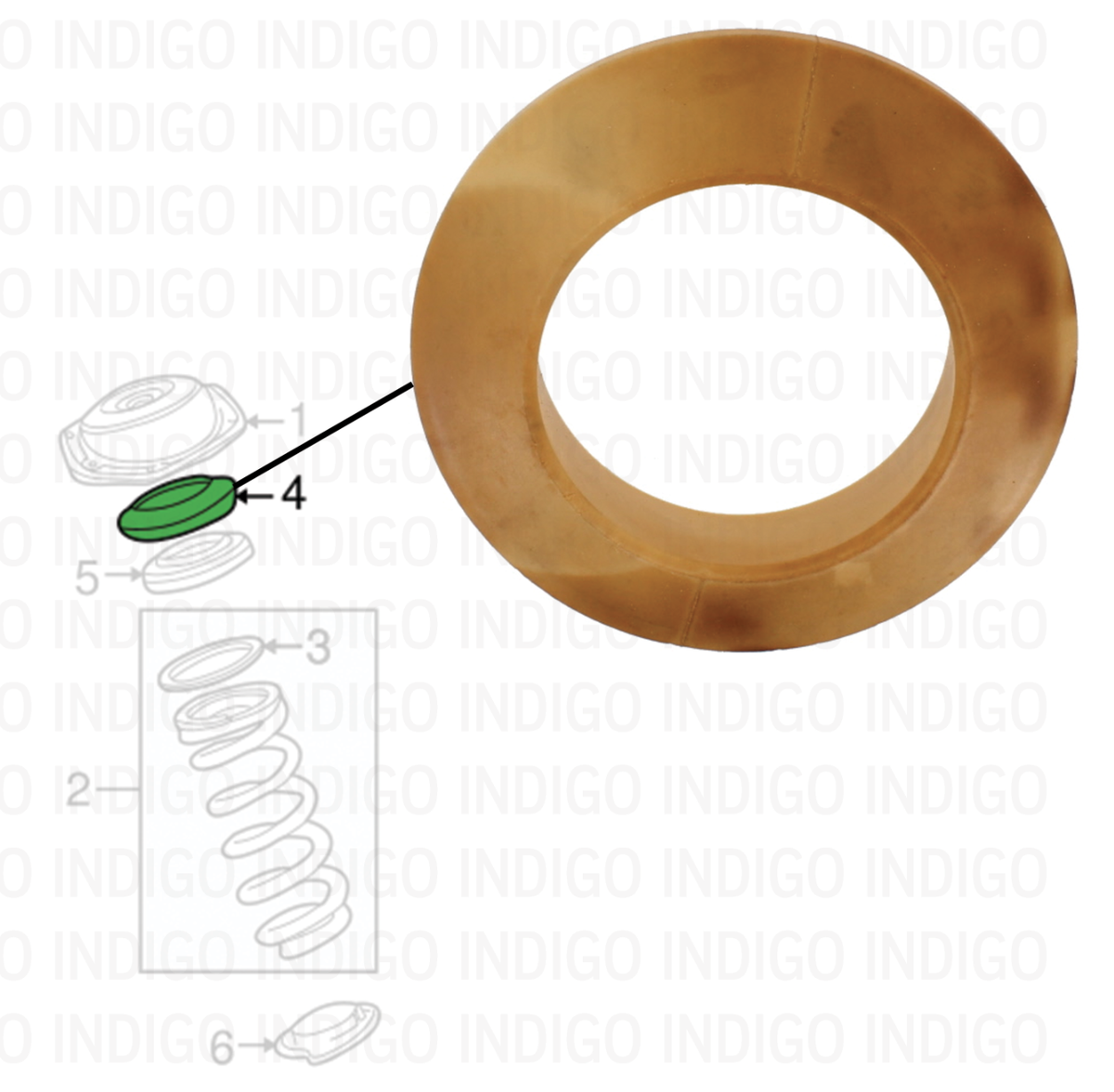 JAGUAR OEM 95-97 XJ6 XJR VANDEN PLAS Rear Spring Insulator