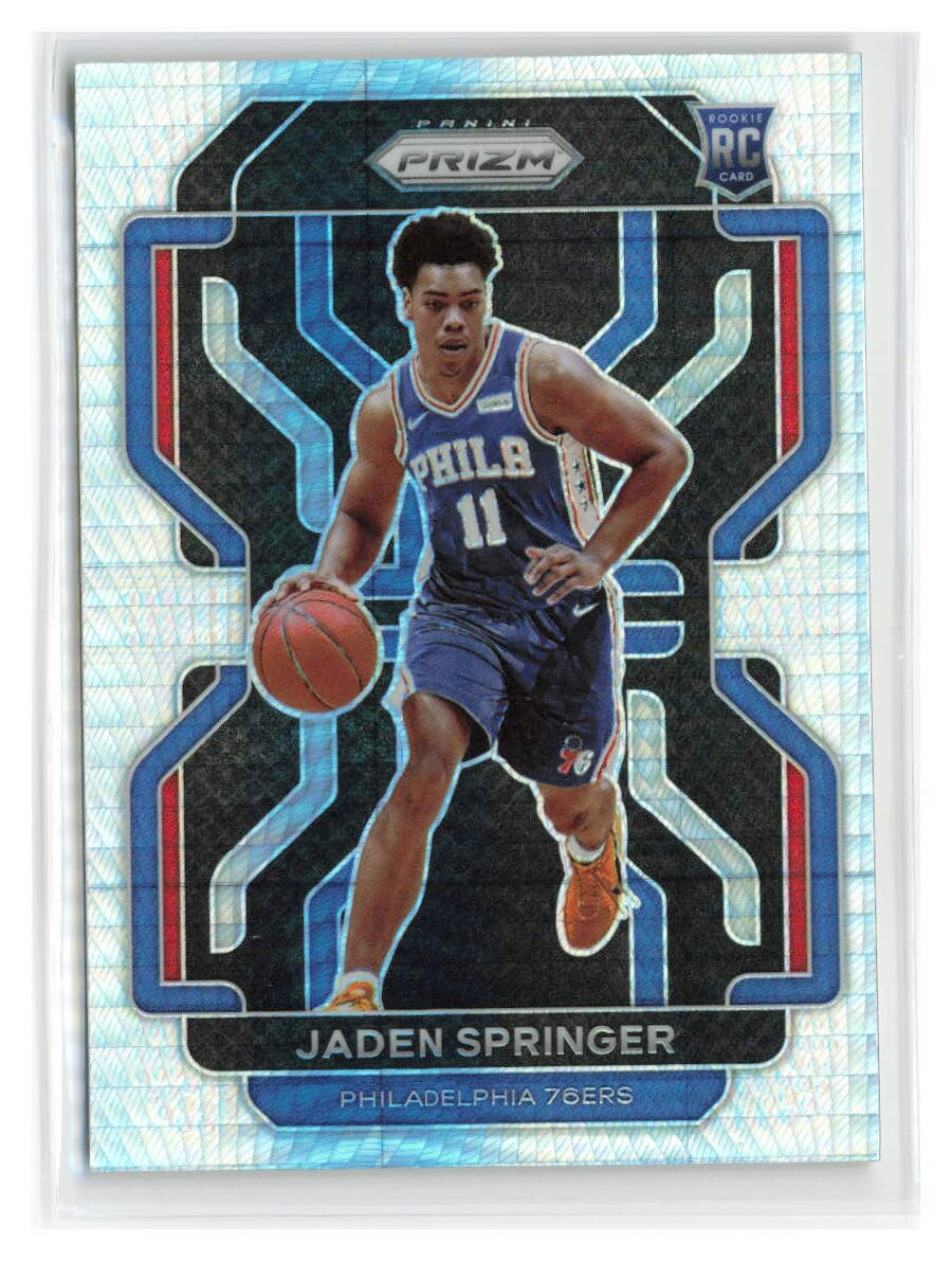 Jaden Springer 2021-22 Panini Prizm Hyper Rookie SP #317-SIXERS