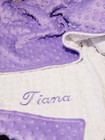 Personalized Custom  Reversible Dot Minky Baby Blanket --Newborn or Shower Gift