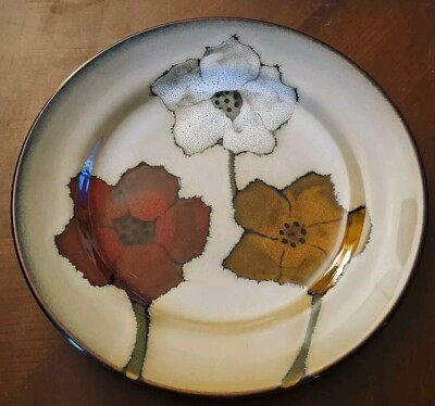 Vintage Pfaltzgraff Painted Poppies Small Round Salad Plate 8-3
