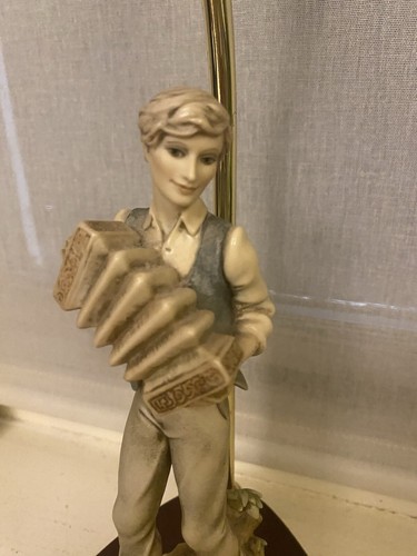 Guiseppe Armani Table Lamp Florence Village boy / accordion 1992 no cord / shade - 第 14/16 張圖片