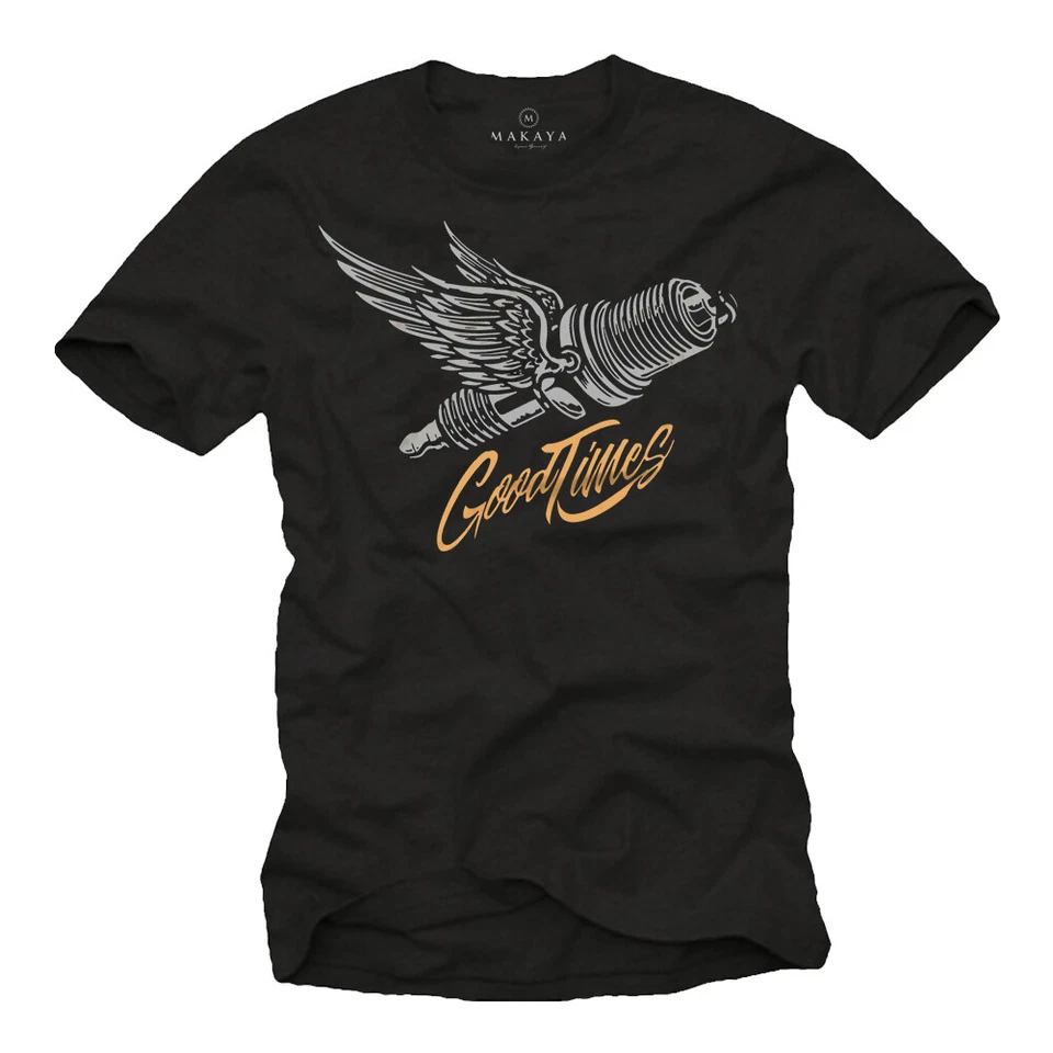 Herren T-Shirt Zündkerze Motorrad Biker Auto Geschenke Geburtstag Männer Tuning - Bild 1 von 1