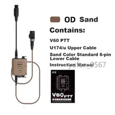 US Stock Tactical PTT-V60 FCS PRC 152 Radio Push To Talk Military Multi Channel