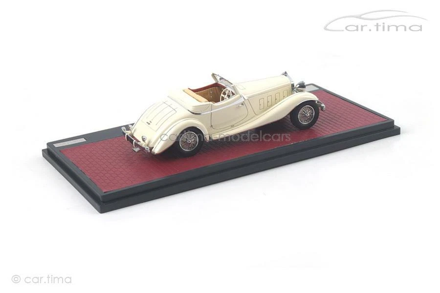 Delage D8S De Villars Roadster 1933 Bianco Matrix Scale Models 1:43 - Immagine 2 di 3