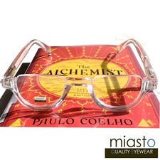 SPECIAL MIASTO TOP RIMLESS HALF MOON 1/2 OVAL READING GLASSES 1.75 CLEAR