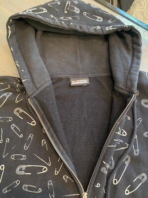 The Hundreds black Safety Pin Hoodie (worn by JAY-Z) Mens Medium