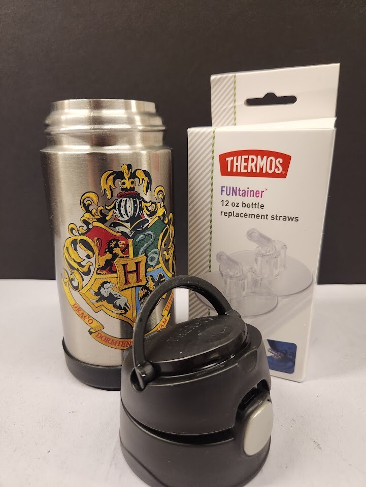 HARRY POTTER Thermos FUNtainer Stainless Steel 12oz w/New Replacement