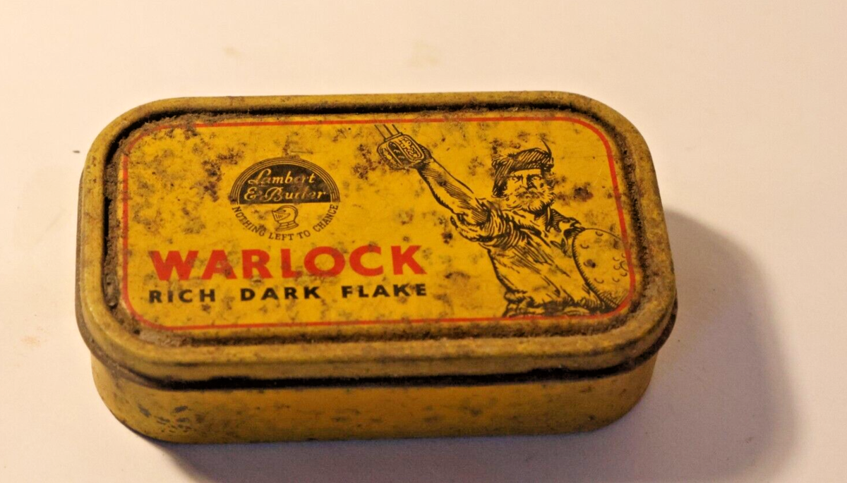 Lambert & Butler Warlock Rich Dark Flake Tobacco Tin Vintage
