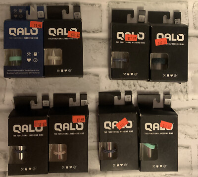 8x QALO Women's Functional Silicone Wedding Ring Collection I