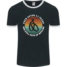 41 Year Wedding Anniversary 41st Marriage Mens Ringer T-Shirt FotL