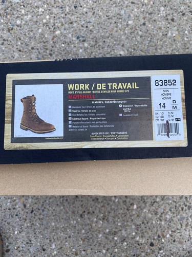 Irish Setter 83852 Marshall 9" Stiefel wasserdicht Sicherheit Zehe Herren Größe 14 D Schnürung - Bild 10 von 10