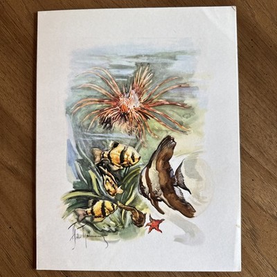 Aug 26 1965 Tn Leonardo DA Vinci Luncheon Cruise Menu Fish Ocean Italy