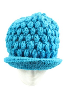 CAPO Strickmütze Damen Mütze Gr. DE 56 blau Casual-Look