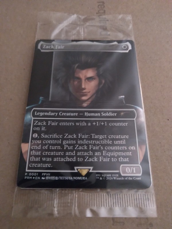 Sealed Zack Fair Magic the Gathering MTG Promo Card (FF7 Rebirth Switch 2 Bonus)