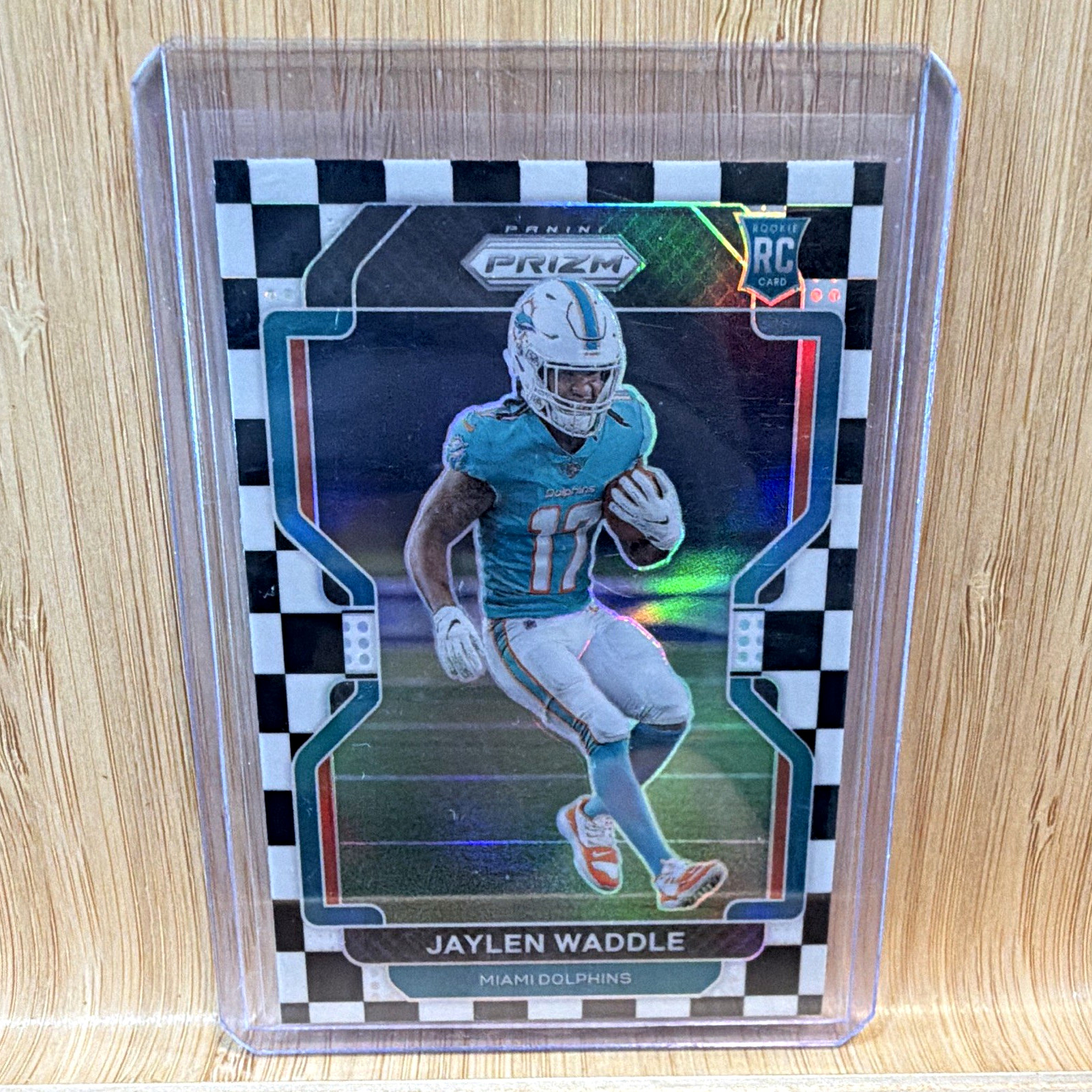 Jaylen Waddle Panini Prizm #338 Black/White Checker