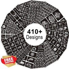 BULEFSEA 410 PCS Temporary Tattoo Stencils Kit
