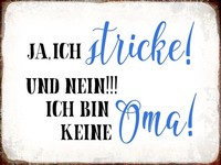 Holzschild 30X40 Cm Ja Ich Stricke Und Bin Keine Oma Deko Geschenk Holz Schild
