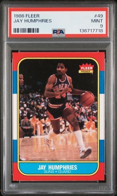 1986 Fleer #49 Jay Humphries - PSA 9