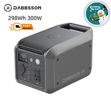 298Wh 300W Portable Power Station Solar Generator LiFePO4 Battery Dabbsson 300E