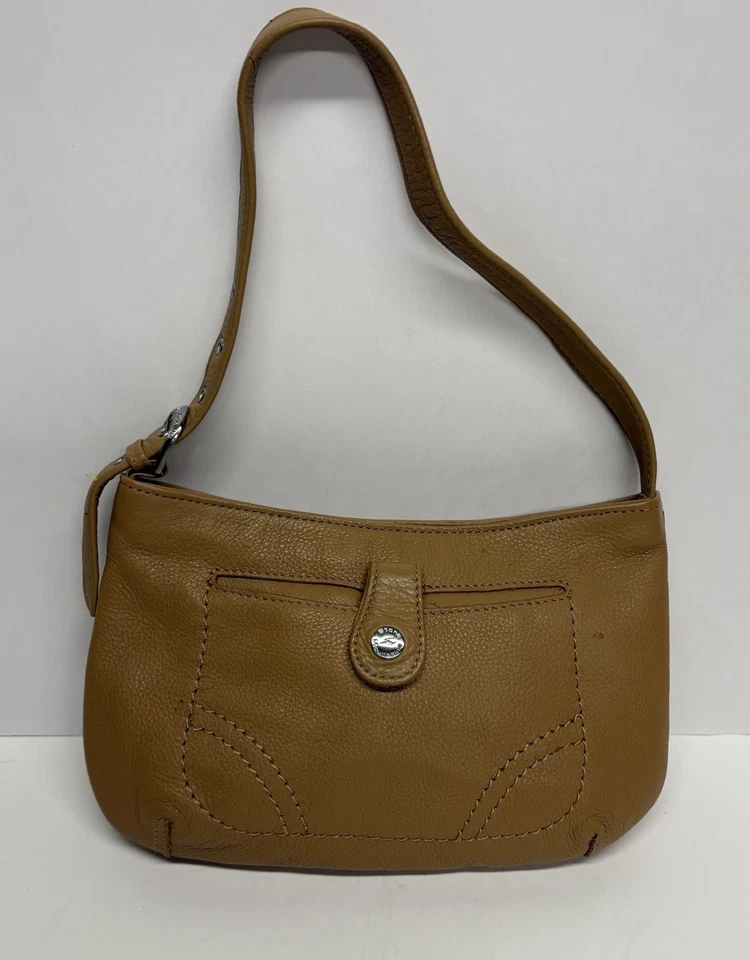 Cartera/bolso de hombro Stone Mountain de cuero genuino tostado Foto 3 de 4