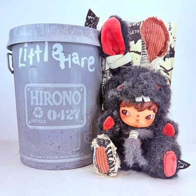 POP MART Hirono Little Hare Plush Doll Pendant Figure Black Bunny Doll Authentic