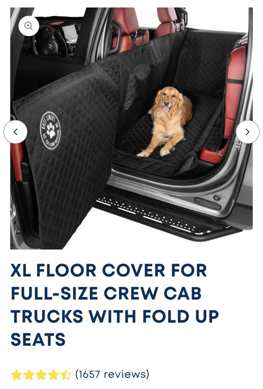 Ruff Liners XL Black Seat Cover Floor & Door Protection for Dogs