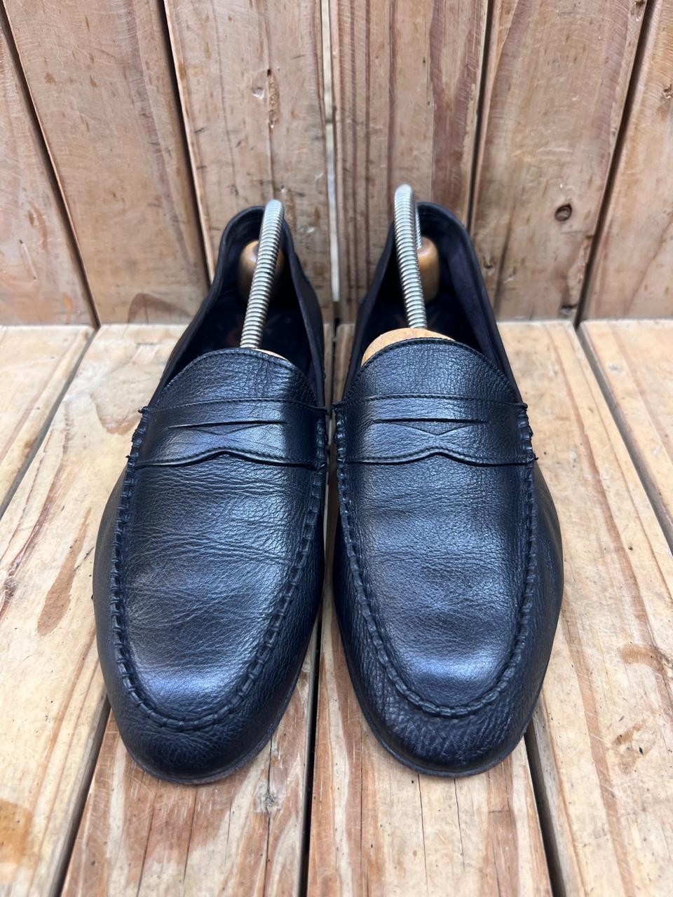 Saint Laurent Women's Black leather Pull on Penny Loafers  Sz uk 7 Us 10 EUR  40 thumbnail 2