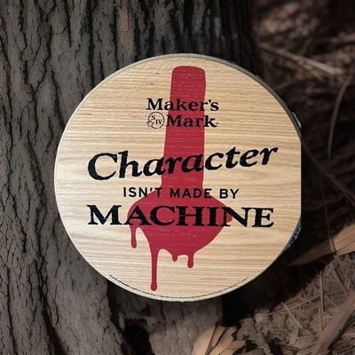 Makers Mark Barrel top wood sign (solid wood)  21 Inch Diameter