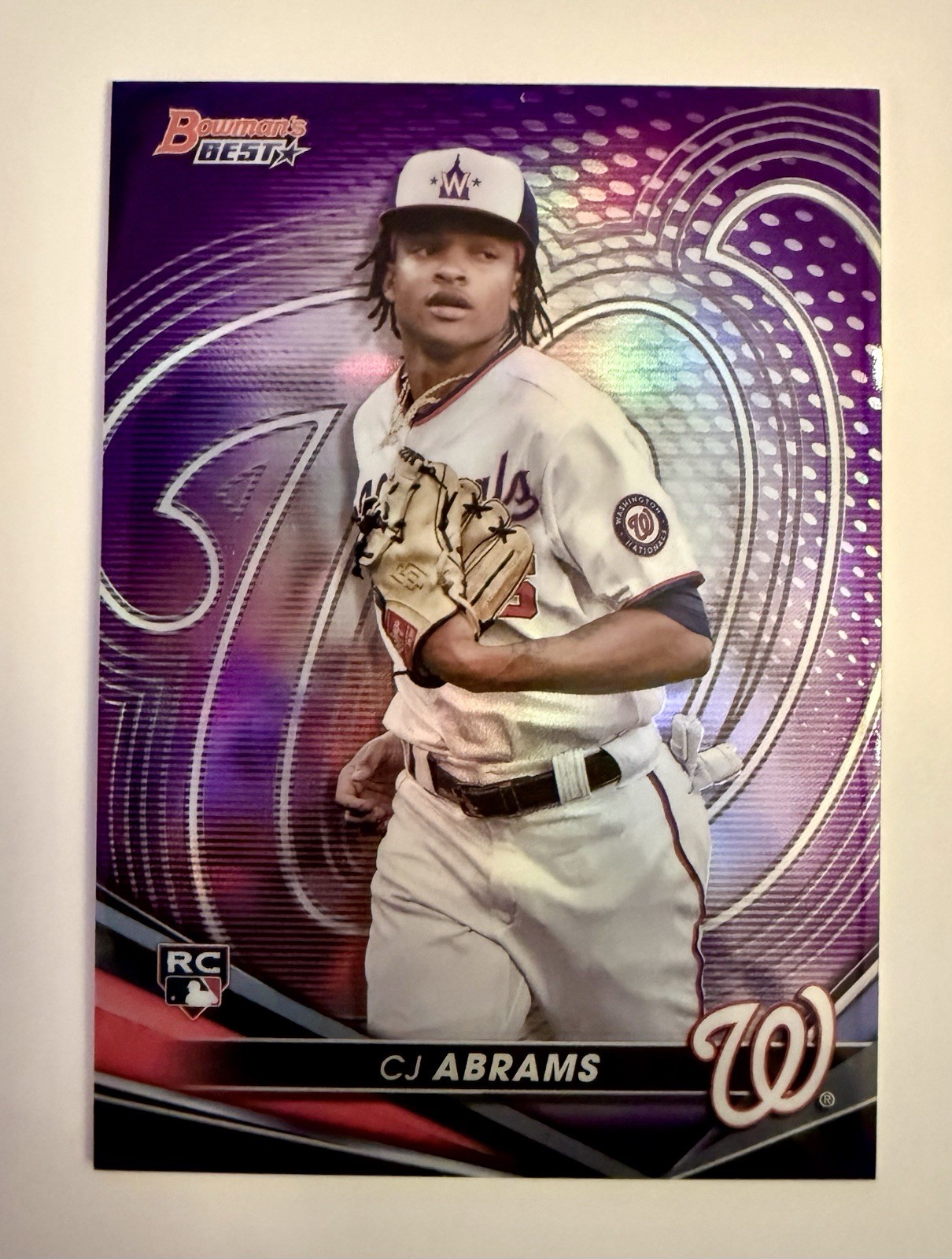 2022 Bowman's Best CJ Abrams Purple Refractor #/250 Rookie RC