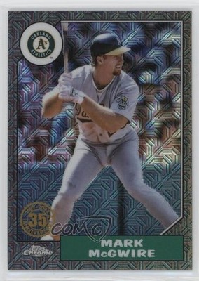 2022 Update 1987 Topps Chrome Silver Pack Series Mojo Blue Mark McGwire 14lc
