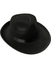 Adult's Black 20s Gangster Fedora Hat Costume Accessory