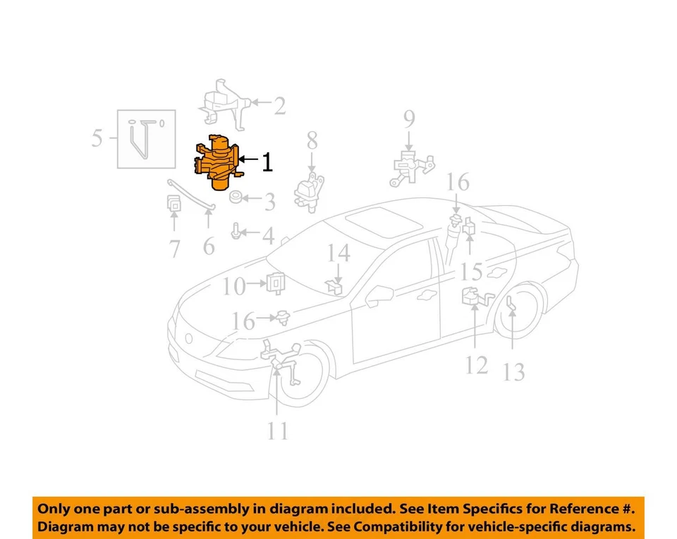 Compressor de suspensão a ar Lexus LS460 LS600 2007-2017 48914-50030 fabricante de equipamento original - Imagem 3 de 4