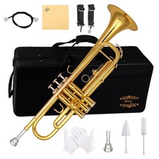 Glory Bb Trumpet for Beginner Advanced Students with Case and Gloves