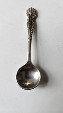 Late Victorian Antique 925 Silver Salt Spoon 5.17 Grams Hallmarked Birmingham