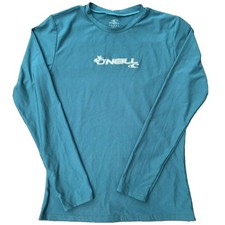 O'Neill Women's Size Large blue Long Sleeve UPF 50 Surf Skins Rash Guard Beach
