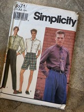 Simplicity 8571 pattern: Mens Slacks/Shirts/S...