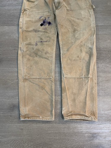 THRASHED Vintage Carhartt B01 Double Knee Pants size 38x34 fits 36x30 USA by Carhartt, $54.5 - Photo 3
