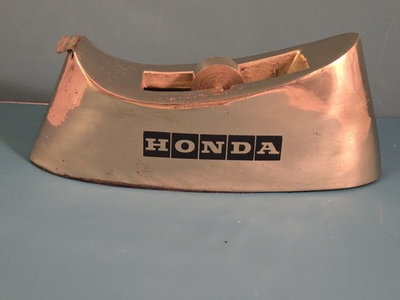 #ad Honda Tape Dispenser Salesman Vintage Brass Desktop Tape Dispenser $44.95